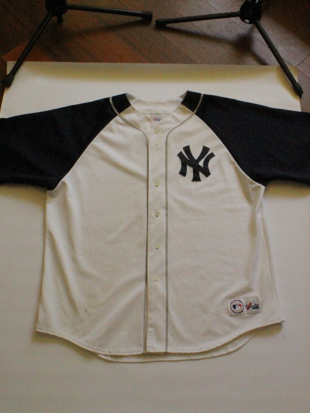 Vintage Majestic New York Yankees Spring Training Jersey White Mens 2XL USA
